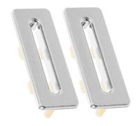 jojofuny Tapa de Orificio y Anillo de Rebose para Lavabo de Baño y Cocina 2 Piezas en Aleación de Zinc Color Plata Diseño Rectangular Fácil Instalación para Uso Doméstico