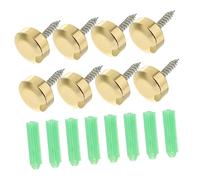 jojofuny Tapas Para Tornillos De Espejo Tapas Decorativas Tornillos Para Publicidad Hardware Latón 16 Mm Dorado Resistente Fácil Instalación 8 Juegos