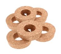 jojofuny Tapones de Corcho Cónicos de Madera 65 CM con Orificio Central Juego de 6 Piezas para Jarrones Hidropónicos y Terrarios Tapas Transparentes para Propagación de Plantas