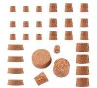 jojofuny Tapones de Corcho Cónicos para Botella de Vino Set de 30 Piezas Tamaños Variados 22X18X20Mm 30X25X30Mm 48X43X30Mm 63X57X20Mm Material Apto para Alimentos Reutilizables