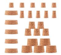 jojofuny Tapones de Corcho para Botella de Vino 25 Piezas Material Alimentario Diseño Cónico Tamaños Variados 20X17X20Mm a 63X57X20Mm Reutilizables para Hogar Restaurante y Bebidas