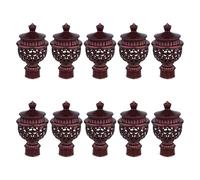 jojofuny Tapones de Extremo de Barra para Cortina Vintage de Plástico Abs, 10 Piezas para Varillas de 26-28mm, Diseño Retro Elegante para Decoración de Ventana y Seguridad