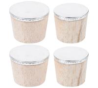 jojofuny Tapones de Madera para Hervidor de Agua Caliente Set de 4 Piezas 2 Grandes y 2 Pequeños Tapones de Corcho Resistentes para Jarra y Bolsa de Agua Caliente Accesorios