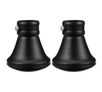 jojofuny Tapones Decorativos para Barra de Cortina 28 MM de Diámetro 2 Piezas Hierro Acabado Negro Mate Extremo de Barra Adecuado para Sala Comedor y Dormitorio