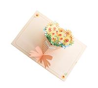 jojofuny Tarjeta de Felicitación de Girasol para Bodas Cumpleaños y Graduaciones Tarjeta de Decorativa con Diseño para Día Madre y Celebraciones Especiales