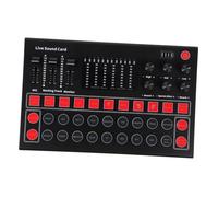 jojofuny Tarjeta de Sonido de Equipo en Tarjetas de Sonido externas Mezclador de Audio Mezclador de DJ Tarjetas de Sonido de computadora Cambiador de Voz portátil Externo convertidor