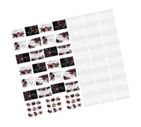 jojofuny Tarjetas de Felicitación de Halloween de Estilo Retro con Papel Decorativo, Sobres Incluidos y Elementos de Murciélago para Fiesta de Halloween