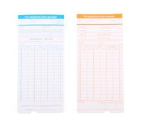 jojofuny Tarjetas Oficina Control Horario Empleados Formato Mensual Doble Cara 50 Unidades Material Resistente para Máquina Reloj Control Asistencia