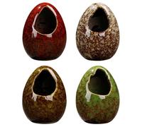 jojofuny Tarro de Hielo Seco Cerámico 4 Piezas Pequeño Multicolor Resistente al Calor y Frío Práctico para Decoración de Mesa y Contenedor de Flores Estilo Japonés