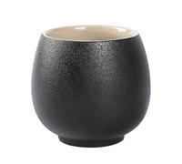 jojofuny Taza de Té de Cerámica Negra Diseño Elegante Olor para Uso Doméstico y Restaurante, Adecuado para Disfrutar Té Simplicidad Natural y Durabilidad