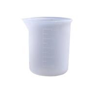 jojofuny Taza Medidora Reutilizable de Silicona 100 Ml para Mezclar Resina Epoxi Manualidades Graduaciones Claras Lavado