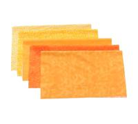 jojofuny Tejidos de Algodón para Acolchado y Patchwork, 5 Piezas Amarillas 50X45 CM para Bordado y Costura Artesanal