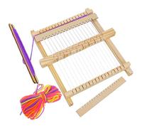 jojofuny Telar de Madera para Niños Diy, Herramienta de Tejido Manual, Color Caqui, Kit Compacto, Juguete Educativo para Desarrollo Intelectual y Creatividad, Adecuado Color Aleatorio