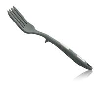 jojofuny Tenedor de Cocina de Silicona Antiadherente Gris Verde, Tenedor Multifunción para Pasta y Fideos, Mango Ergonómico Largo, Práctico para Cocinar y Servir en Hogar y Restaurante