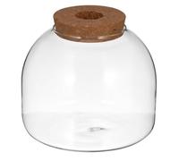 jojofuny Terrario de Vidrio con Corcho para Plantas de Musgo, Micro Paisaje Ecológico Decorativo, Contenedor Transparente para Cultivo Hidropónico y Decoración Interior, Botella Pequeña