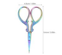 jojofuny Tijeras Bordado Acero Inoxidable Pequeñas Afiladas con Funda de Piel Colorida para Costura Manualidades Corte Preciso y Comodidad Ergonómica