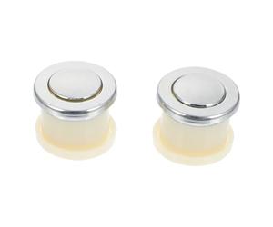 jojofuny Tirador Oculto Retráctil para Muebles 2 Piezas, Perilla de Resorte Telescópica de Aleación de Zinc y Plástico, Acabado Cromo Brillante, para Armarios, Cajones y Gabinetes