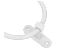 jojofuny Toallero de Anilla de Aluminio Blanco Soporte de Pared Minimalista para Baño Diseño Compacto y Resistente para Toallas de Mano Montaje sin Perforaciones