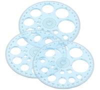 jojofuny Transportador Circular de 360 Grados Multifuncional 3 Piezas para Dibujo y Medición, Regla Geométrica de Oficina y Escuela, Herramienta de Dibujo de Alta Precisión