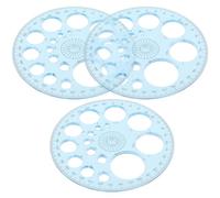 jojofuny Transportador Circular de 360 Grados Multifuncional para Estudiantes, Regla Geométrica de Dibujo, Juego de 3 Piezas, Material Resistente, Adecuado para Oficina y Escuela