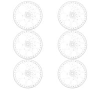jojofuny Transportador Circular Transparente 360° 11.5 Cm, Juego de 6 Unidades, Regla de Medición Profesional para Dibujo, Matemáticas y Oficina, Herramienta Multiuso para Estudiantes