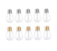 jojofuny Tubos de Brillo Labial Forma de Bombilla 10 Unidades 5 Plateados y 5 Dorados Envases Vacíos para Hacer Tú Mismo Bálsamo y Brillo Labial Tamaño Mini Portátiles para Viaje