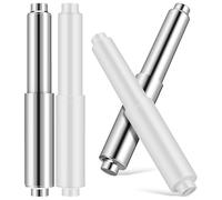 jojofuny Varillas Resorte para Portarrollos de Papel Higiénico 16 CM 6 Unidades 3 Plateadas 3 Blancas de ABS Varilla de Repuesto Ajustable para Baño y Hogar