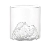 jojofuny Vasos de Whisky Estilo Japonés 2 Piezas Vidrio Transparente 180 Ml Vaso de Montaña Poco para Té Bar y Uso Doméstico Resistente al y Fácil de Limpiar