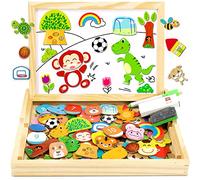 Jojoin 110 Pcs Puzzle Magnético de Madera Fútbol, Rompecabeza Deportivo, Juguete con Dibujo de Doble Cara, Educativo para Niños de 3 4 5 Años