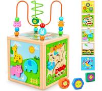Jojoin Cubo Actividades Bebe - Madera Juguetes Niños 1 Año - Cubo de Habilidades Juguetes Montessori 1 2 Años - Brinquedos Bebe Educativos Regalo Juguete Niño 1 2 3 año