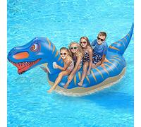 Jojoin Flotador de Piscina Dinosauria, Colchoneta Hinchable, Flotador Gigante, con 2 Agujeros Inflables y 1 Pegatina de Parche, Piscina Playa, Verano para Adultos & niños (275×115×100cm)