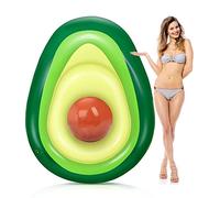 Jojoin Flotador Inflable del Aguacate, Asiento de Piscina con una Pelota Inflable para Jugar, Material de PVC de la Protección del Medio Ambiente, para Fiesta/Playa/Piscina/Verano - 160*125*36cm