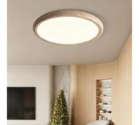 JOJOM Lámpara de techo de travertino amarillo estilo wabi sabi iluminación retro nórdica regulable empotrada para salón pasillo cocina hogar interior