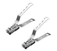 Jojomino 2 puntas de uñas de acero inoxidable, recortadora de manicura, uñas de arte de uñas, herramientas de cortaúñas