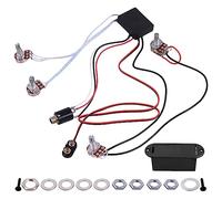 Jojomino EQ-B2T EQ Preamplificador Circuito Bobina de Bajo Eléctrico de Guitarra Eléctrica Accesorios de Guitarra Eléctrica Plástico+Metal para