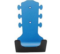 Jojomino Gancho de pared para ukelele bajo, color azul, perforación libre con protector de silicona