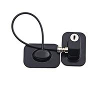 Jojomino Restrictores de ventana cable de bloqueo de seguridad, no requieren tornillos para evitar daños y proteger la seguridad, negro