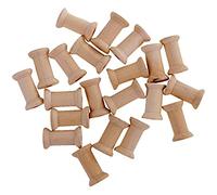 jojomis 20 bobinas de hilo vacías clásicas de madera natural vintage para manualidades y hilo dental, 27 x 16 mm
