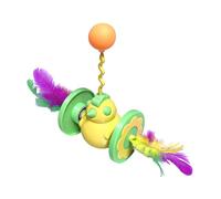 jojomis Juguete de bola rodante para gatos, juego interactivo, enriquecimiento, color brillante, lindo teaser para ejercicio de jardín, 9.06 x 5.51 pulgadas