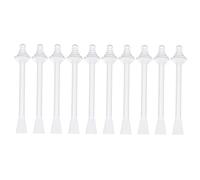 Jojomis Palos aplicadores de cera para nariz, espátulas para limpieza nasal, vellos de orejas, cejas, depilación facial, cabeza plana de 1 cm de ancho, 10 unidades