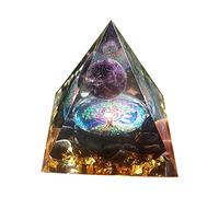 jojomis Pirámide de cristal Reiki Pirámide para equilibrar los chakras, yoga, meditación, energía, reiki, piedras preciosas naturales, color morado