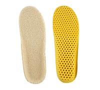 jojomis Plantillas de lana acogedoras para hombre y mujer, color blanco, S, térmicas, transpirables, acolchadas para mayor comodidad y apoyo
