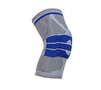 jojomis Rodillera estabilizadora deportiva de gel de silicona para béisbol, baloncesto, fútbol, golf, gimnasio, senderismo, correr, tenis, gris, XL