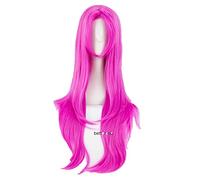 JoJos Bizarre Adventure Golden Wind Diavolo Cosplay Wig 80cm Long Rose Red Heat Resistant Synthetic Hair Wig + Wig Cap