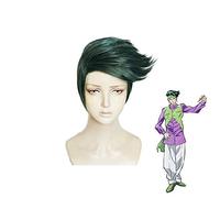 Jojo's Bizarre Adventure Golden Wind Rohan Kishibe peluca Cosplay disfraz resistente al calor pelo sintético hombres mujeres pelucas de fiesta