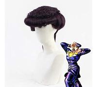 Jojo's Bizarre Adventure Higashikata Josuke Cosplay Peluca de pelo morado oscuro Estilo resistente al calor Pelucas Pelucas de disfraces de anime