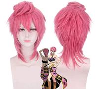 Jojo's Bizarre Adventure Wind Trihue Una Cos Peluca de Halloween a la moda para fiesta de Navidad