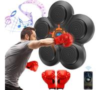 Jokapy Boxeo Musical, Smart Bluetooth Music Boxing Machine Adulto, Dispositivo de Boxeo Electrónico Portátil de pared, Artículos de entrenamiento para Boxeo con Guantes de Boxeo (Adulto)