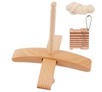Jokapy Husillo de gota turco de madera de haya para principiantes desmontable husillo turco con instrucciones para hilos(B)