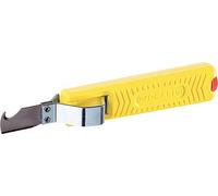 Jokari 460277 - Cuchillo de cable estándar 28H (hoja de gancho, para pelar cables redondos 8-28 mm, profundidad de corte ajustable, duradero)